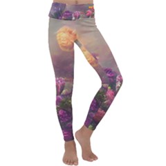 Floral Blossoms  Kids  Lightweight Velour Classic Yoga Leggings by Internationalstore