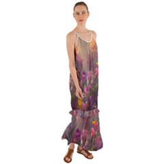 Floral Blossoms  Cami Maxi Ruffle Chiffon Dress by Internationalstore