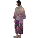 Floral Blossoms  Maxi Satin Kimono View2