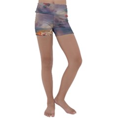 Floral Blossoms  Kids  Lightweight Velour Yoga Shorts by Internationalstore