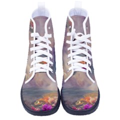 Floral Blossoms  Women s High-top Canvas Sneakers by Internationalstore