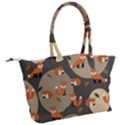 Fox Pattern Canvas Shoulder Bag View2