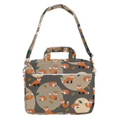 Fox Pattern Macbook Pro 16  Shoulder Laptop Bag by Pakjumat