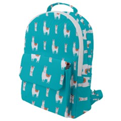 Lama Alpaca Animal Pattern Design Flap Pocket Backpack (small) by Pakjumat