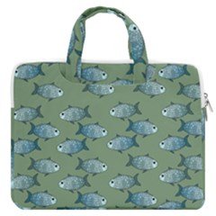 Fishes Pattern Background Macbook Pro 16  Double Pocket Laptop Bag  by Pakjumat