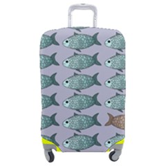 Fishes Pattern Background Theme Luggage Cover (medium) by Pakjumat