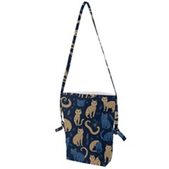 Cat Pattern Animal Folding Shoulder Bag by Pakjumat