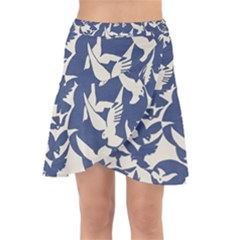 Bird Animal Animal Background Wrap Front Skirt by Pakjumat