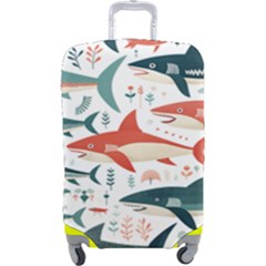 Fish Shark Animal Pattern Luggage Cover (large) by Pakjumat