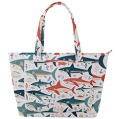 Fish Shark Animal Pattern Back Pocket Shoulder Bag  by Pakjumat