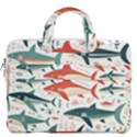 Fish Shark Animal Pattern MacBook Pro 16  Double Pocket Laptop Bag  View2