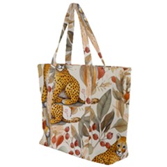 Fur Big Cat Spots Zoo Fast Hunter Zip Up Canvas Bag by Pakjumat