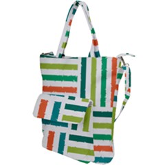 Striped Colorful Pattern Graphic Shoulder Tote Bag by Pakjumat