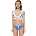 Budgies T- Shirt Blue Budgies - Heart Shape T- Shirt Low Cut Ruffle Edge Bikini Set View1