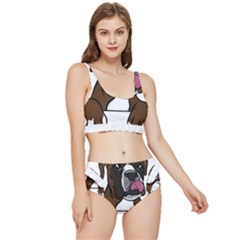 Boxer Dog T- Shirt Boxer T- Shirt Frilly Bikini Set