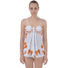 Abstract Boho Print T- Shirt Abstract Boho Print 2 Babydoll Tankini Set