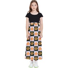 Lantern Chess Halloween Kids  Flared Maxi Skirt by Pakjumat