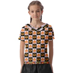 Lantern Chess Halloween Kids  Frill Chiffon Blouse by Pakjumat