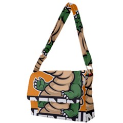 Funny Crocodile Full Print Messenger Bag (l) by Sarkoni