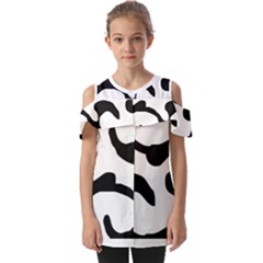 Black And White Swirl Pattern T- Shirt Black And White Swirl Pattern T- Shirt Fold Over Open Sleeve Top by EnriqueJohnson