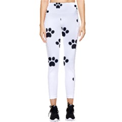 Dog Paw Print T- Shirt Paw Pattern 6 Pocket Leggings  by EnriqueJohnson