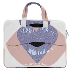 Lips -18 Macbook Pro 13  Double Pocket Laptop Bag by SychEva