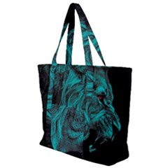 Angry Male Lion Predator Carnivore Zip Up Canvas Bag by uniart180623