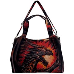 Dragon Double Compartment Shoulder Bag by uniart180623