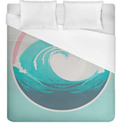 Tidal Wave Ocean Sea Tsunami Wave Minimalist Duvet Cover (king Size) by uniart180623