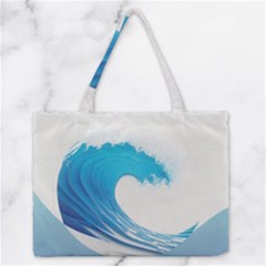 Wave Tsunami Tidal Wave Ocean Sea Water Zipper Medium Tote Bag by uniart180623