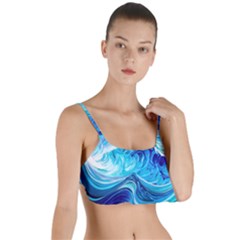 Tsunami Waves Ocean Sea Nautical Nature Water Layered Top Bikini Top 