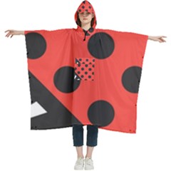 Abstract-bug-cubism-flat-insect Women s Hooded Rain Ponchos by Ket1n9