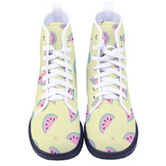 Watermelon Wallpapers  Creative Illustration And Patterns Women s High-top Canvas Sneakers by Ket1n9