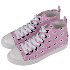 Girly Girlie Punk Skull Women s Mid-top Canvas Sneakers by Ket1n9