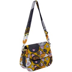 Cats-cute-kitty-kitties-kitten Saddle Handbag by Ket1n9