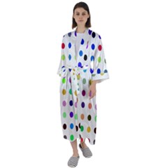 Circle Pattern(1) Maxi Satin Kimono by Ket1n9