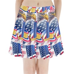 Independence Day United States Of America Pleated Mini Skirt by Ket1n9