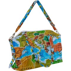 World Map Canvas Crossbody Bag by Ket1n9