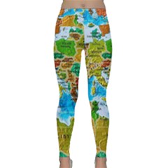 World Map Lightweight Velour Classic Yoga Leggings by Ket1n9