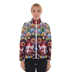 Wood Sculpture Bali Logo Women s Bomber Jacket by Ket1n9