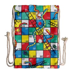 Snakes And Ladders Drawstring Bag (large) by Ket1n9