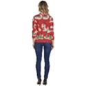 Christmas New Year Seamless Pattern Women s One-Button 3/4 Sleeve Short Jacket View4