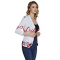 Merry-christmas-christmas-greeting Women s One-Button 3/4 Sleeve Short Jacket View3