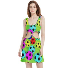 Balls Colors Velour Cutout Dress by Ket1n9