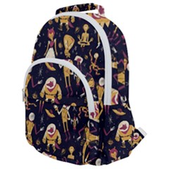 Alien Surface Pattern Rounded Multi Pocket Backpack by Ket1n9