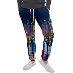 Abstract-vibrant-colour-cityscape Men s Jogger Sweatpants by Ket1n9