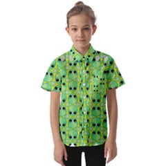 Alien Pattern- Kids  Short Sleeve Shirt by Ket1n9