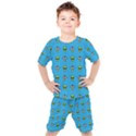 Alien Pattern Kids  T-Shirt and Shorts Set View1