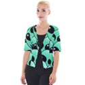 Art Alien Pattern Cropped Button Cardigan View1