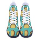 Taco-drawing-background-mexican-fast-food-pattern Kid s High-Top Canvas Sneakers View1